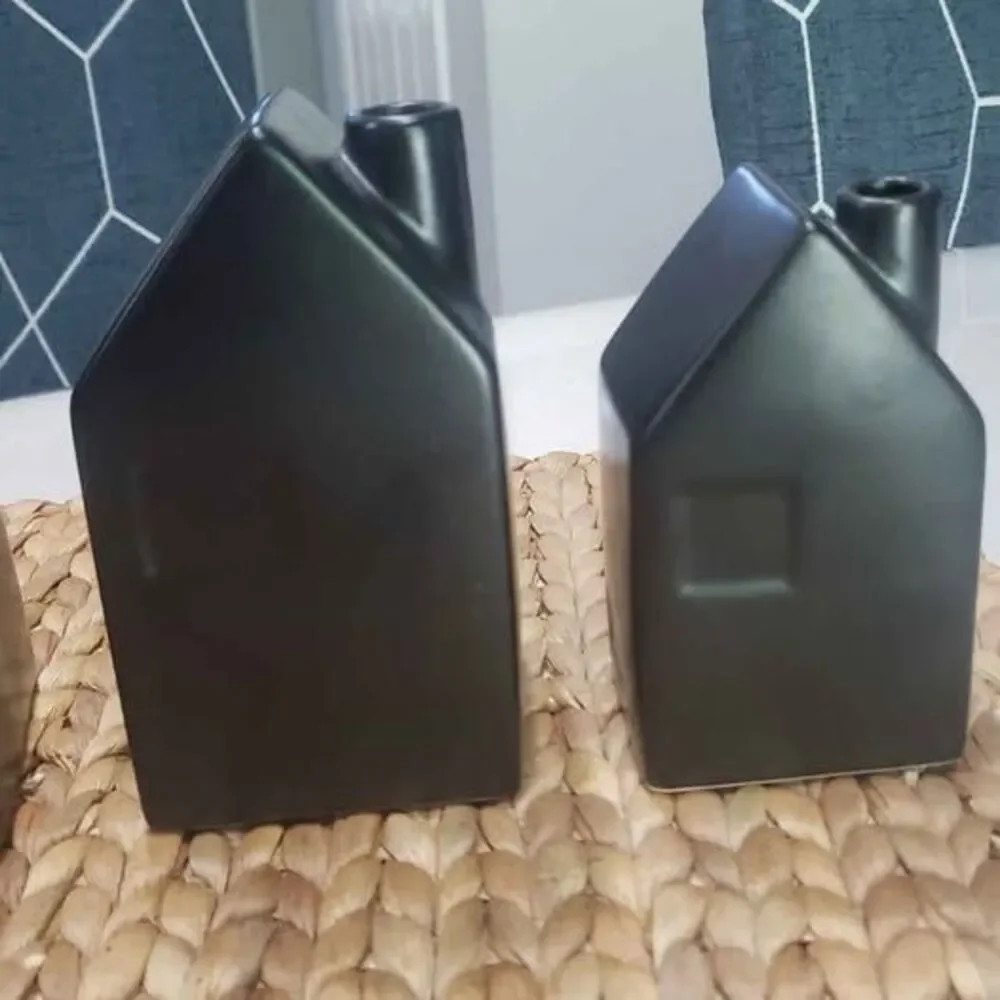 Hearth and Hand (3) Magnolia Black Houses Bud Vases Target Limited Edition